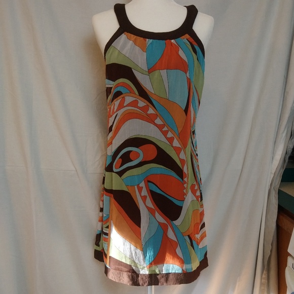 Dress Barn Dresses & Skirts - Dressbarn Sleeveless Abstract Brown Casual Dress